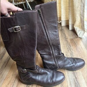 UGG Tall Dark Brown Leather Boot